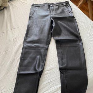 Zara Black Faux Leather Leggings